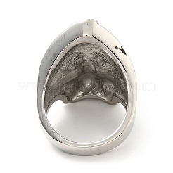 Anillo de dedo con calavera de acero inoxidable 316&nbsp;RJEW-C030-07E-AS