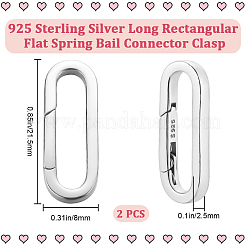 2 Stück 925 Sterlingsilber-Federtorringe&nbsp;STER-BBC0008-03P