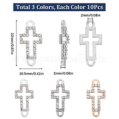 30 breloques de connecteur en alliage de cristal et strass&nbsp;ALRI-SC0001-39