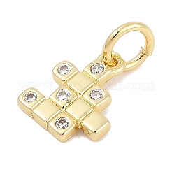 Colgante micropavé cubic zirconia de latón&nbsp;KK-Q028-38G