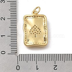 Colgante micropavé cubic zirconia de latón&nbsp;KK-D431-076A-01