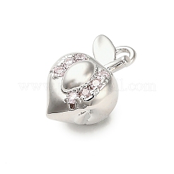 Pendentifs avec zircon cubiques à micro-pavés en laiton&nbsp;KK-L229-001P-07