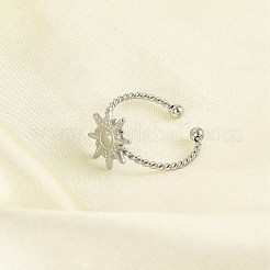 Anelli aperti in acciaio inossidabile 304 per le donne&nbsp;RJEW-G338-13P
