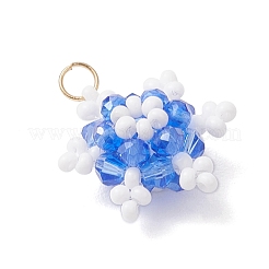 Pendentifs flocon de neige en perles de verre&nbsp;PALLOY-MZ00815-04