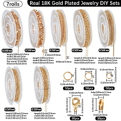 Kits para hacer pulseras y collares con cadenas de cable de latón&nbsp;DIY-BBC0002-44
