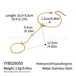 Armbänder mit Schleifenverschluss aus Edelstahl 304 für Damen&nbsp;OJ9238