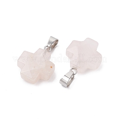 Pendentifs de quartz rose naturel&nbsp;X-G-K359-02P-07