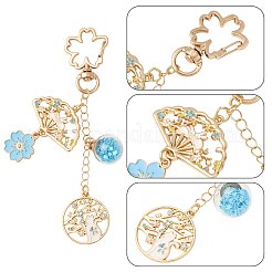 Porte-clés pendentif en alliage d'émail&nbsp;HJEW-FS00049-03