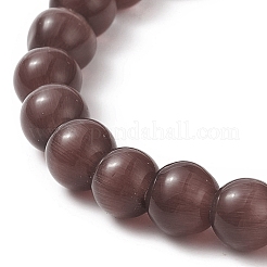 Braccialetti con perline rotonde occhio di gatto&nbsp;BJEW-JB09050