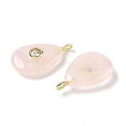 Natürlichen Rosenquarz Anhänger&nbsp;G-H318-04G-03