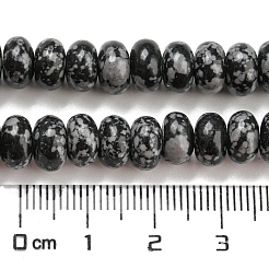 Synthetische Schneeflocken-Obsidianperlen&nbsp;G-D077-E01-03