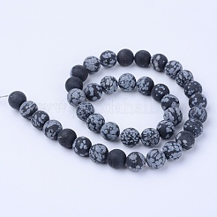 Naturschneeflocke Obsidian Perlen Stränge&nbsp;LS-G-Q462-6mm-10