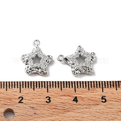 Porte micro ouvrent pendentifs zircone cubique en laiton de placage&nbsp;KK-K333-88P
