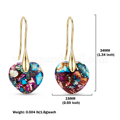 Orecchini pendenti in ottone e diaspro imperiale&nbsp;WGB0E66-03