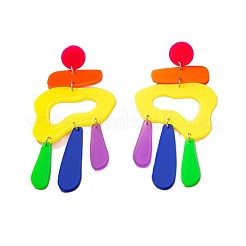 Pendientes colgantes de pepitas de acrílico con forma de lágrima&nbsp;FS-WGA8E59-01