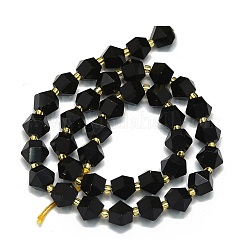 Filo di perle di onice nero naturale tinto e riscaldato&nbsp;G-I376-A11-01