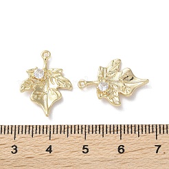 Pendenti in zirconi cubici trasparenti in micro pavè di ottone&nbsp;KK-Z049-01G