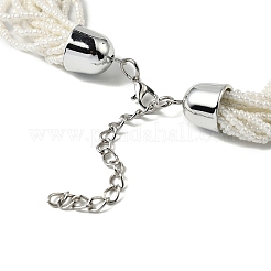 Collane multifilo con perline di vetro in stile bohémien&nbsp;NJEW-H063-01P-03