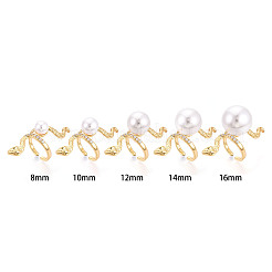 Impostazioni per anello a perno con coppa in zirconia cubica micro pavé in ottone a forma di serpente&nbsp;LS-KK-N274-40G