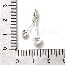 Ottone micro spianare pendenti zirconi&nbsp;KK-K378-61S