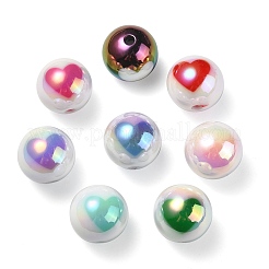 Placcatura uv perline acriliche iridescenti arcobaleno&nbsp;X1-OACR-F004-09