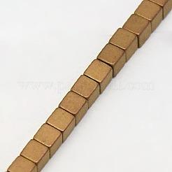 Electroplate non magnetici ematite sintetico fili di perline&nbsp;G-J170B-2x2mm-06