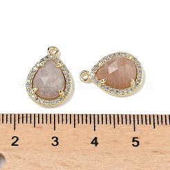 Pendenti a goccia sfaccettati in pietra mista naturale&nbsp;G-U028-02G