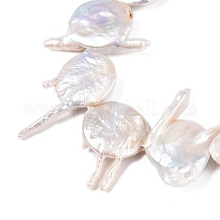 Natürliche Barock Keshi Perlen Stränge&nbsp;PEAR-S018-06F