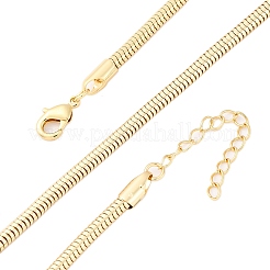 Colliers chaîne serpent en laiton pour femmes&nbsp;NJEW-D302-72G
