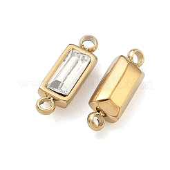 Dijes de conector de rhinestone de acero inoxidable 304 con piedra de nacimiento&nbsp;STAS-L022-576G-02
