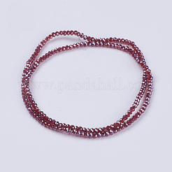 FilI di perline in vetro placcato&nbsp;GLAA-F078-PL16