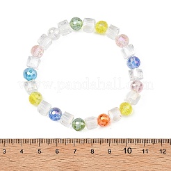 Galvanisierte Stretch-Armbänder mit Glasperlen für Damen&nbsp;BJEW-JB13749