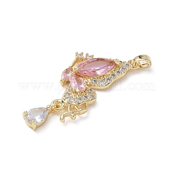 Colgante micropavé cubic zirconia de latón&nbsp;KK-A299-22G-02