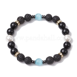 Bracciali di perline tratto gemme naturali e sintetiche&nbsp;BJEW-JB11001