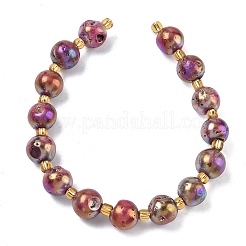 Galvanisierte natürliche Druzy Geode Kristallperlen Stränge&nbsp;G-G459-02M