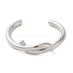 Bracelets manchettes enroulés en fil d'acier inoxydable 304 anti-ternissement&nbsp;BJEW-Q773-06D-P