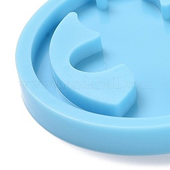 Diy redondo plano con moldes de silicona para colgantes de gingerman&nbsp;DIY-D060-37