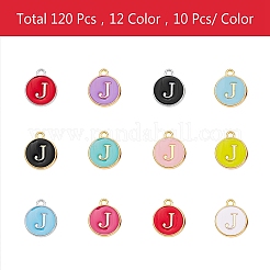 120 pz 12 colori ciondoli in lega placcata oro&nbsp;ENAM-SZ0001-64J