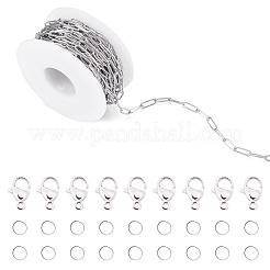 304 Edelstahl Büroklammer Ketten Armband Halskette DIY Herstellung Kit&nbsp;DIY-TA0009-67