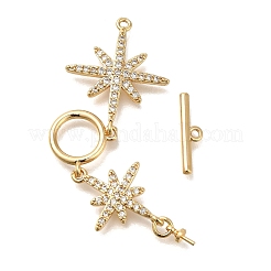 Fermagli a ginocchiera in zircone chiaro micro pavè di ottone&nbsp;KK-M301-21G