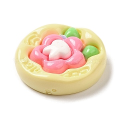 Cabochons opaques en résine de fleurs&nbsp;RESI-C035-01D