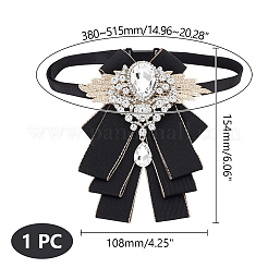 Verstellbare Fliege aus Polyester mit Schleife&nbsp;AJEW-WH0518-56A