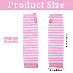4 Paar fingerlose Strickhandschuhe aus Acrylfasergarn&nbsp;AJEW-DJ0001-58C