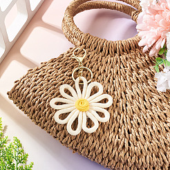 Porte-clés fleur en polyester&nbsp;KEYC-TAC00065-02
