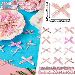 Handgefertigte Ornament-Accessoires aus Polyester mit Schleifen&nbsp;AJEW-TAC0014-11A