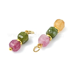 3 pz 3 stili di pendenti con perline di tormalina multicolore naturale&nbsp;PALLOY-JF05292-01