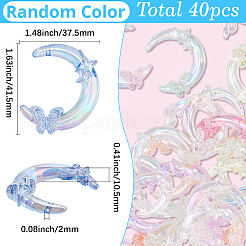 40 Stück transparente UV-beschichtete Acrylperlen&nbsp;PACR-BM0001-01