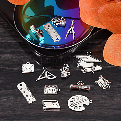 100 pièces 10 pendentifs en alliage de style tibétain pour la journée des enseignants&nbsp;TIBEP-CJ0001-28