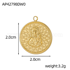 Anhänger aus Edelstahl 304&nbsp;STAS-OY002-22G