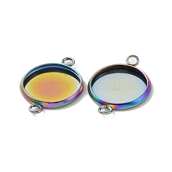 Connecteurs cabochons en acier inoxydable 304 avec placage ionique (IP)&nbsp;STAS-G127-14-12mm-M